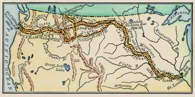 clark lewis expedition map sacagawea route history river timeline missouri their perce nez