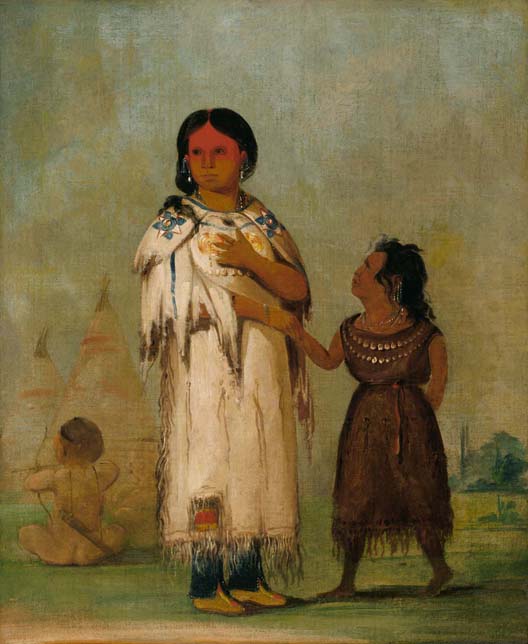 Assiniboine Woman and Child, 1832
