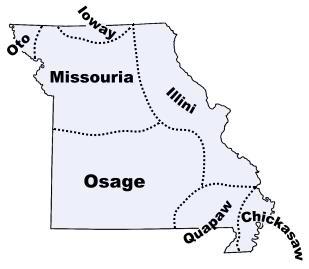 Missouri Indian Tribe Map