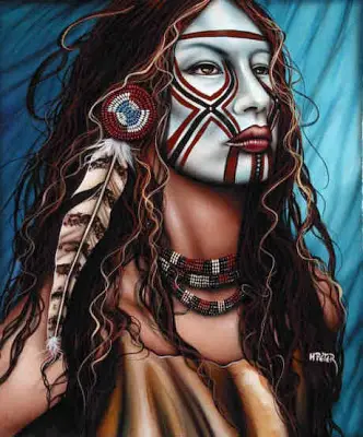 Native American Female Warriors - Face Paint